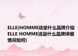 ELLE(HOMME这是什么品牌介绍 ELLE HOMME这是什么品牌详细情况如何)