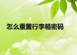 怎么重置行李箱密码