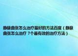 静脉曲张怎么治疗最好的方法百度（静脉曲张怎么治疗 7个最有效的治疗方法）