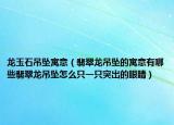 龙玉石吊坠寓意（翡翠龙吊坠的寓意有哪些翡翠龙吊坠怎么只一只突出的眼睛）
