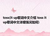 toss(it up歌词中文介绍 toss it up歌词中文详细情况如何)