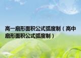 高一扇形面积公式弧度制（高中扇形面积公式弧度制）