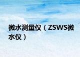 微水测量仪（ZSWS微水仪）