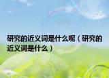 研究的近义词是什么呢（研究的近义词是什么）