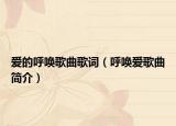 爱的呼唤歌曲歌词（呼唤爱歌曲简介）