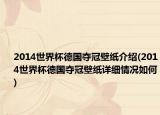 2014世界杯德国夺冠壁纸介绍(2014世界杯德国夺冠壁纸详细情况如何)