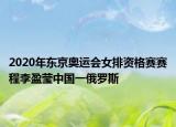 2020年东京奥运会女排资格赛赛程李盈莹中国一俄罗斯