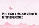 携程飞机票（携程怎么买机票 携程飞机票购买流程）
