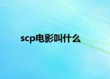 scp电影叫什么