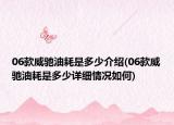 06款威驰油耗是多少介绍(06款威驰油耗是多少详细情况如何)