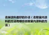去掉涂料最好的办法（去除室内涂料的方法有哪些去除室内涂料的方法）