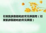 引发肌肤脂肪粒的常见原因有（引发肌肤脂肪粒的常见原因）