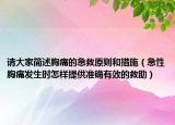 请大家简述胸痛的急救原则和措施（急性胸痛发生时怎样提供准确有效的救助）