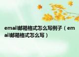 email邮箱格式怎么写例子（email邮箱格式怎么写）