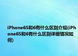 iPhone6S和6有什么区别介绍(iPhone6S和6有什么区别详细情况如何)
