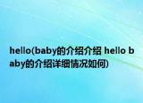 hello(baby的介绍介绍 hello baby的介绍详细情况如何)