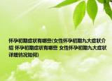 怀孕初期症状有哪些(女性怀孕初期九大症状介绍 怀孕初期症状有哪些 女性怀孕初期九大症状详细情况如何)
