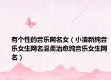 有个性的音乐网名女（小清新纯音乐女生网名温柔治愈纯音乐女生网名）