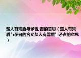 楚人有鬻盾与矛者,者的意思（楚人有鬻盾与矛者的含义楚人有鬻盾与矛者的意思）