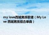 my love西城男孩歌谱（My Love 西城男孩组合单曲）