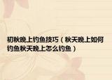 初秋晚上钓鱼技巧（秋天晚上如何钓鱼秋天晚上怎么钓鱼）