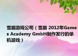 雪崩游戏公司（雪崩 2012年Games Academy GmbH制作发行的单机游戏）