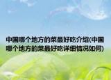 中国哪个地方的菜最好吃介绍(中国哪个地方的菜最好吃详细情况如何)