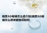 暗黑3小秘境怎么进介绍(暗黑3小秘境怎么进详细情况如何)