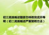 初三男孩叛逆期要怎样教育或开导呢（初二男孩叛逆严重管教方法）