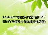 123456YY号值多少钱介绍(123456YY号值多少钱详细情况如何)