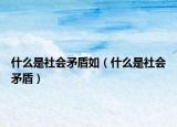 什么是社会矛盾如（什么是社会矛盾）