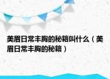 美眉日常丰胸的秘籍叫什么（美眉日常丰胸的秘籍）