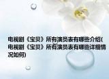 电视剧《宝贝》所有演员表有哪些介绍(电视剧《宝贝》所有演员表有哪些详细情况如何)