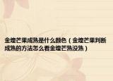 金煌芒果成熟是什么颜色（金煌芒果判断成熟的方法怎么看金煌芒熟没熟）