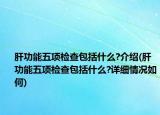肝功能五项检查包括什么?介绍(肝功能五项检查包括什么?详细情况如何)