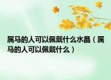 属马的人可以佩戴什么水晶（属马的人可以佩戴什么）