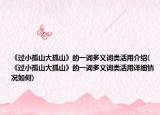 《过小孤山大孤山》的一词多义词类活用介绍(《过小孤山大孤山》的一词多义词类活用详细情况如何)