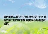 黑档案第二部TXT下载(悬赏30分介绍 黑档案第二部TXT下载 悬赏30分详细情况如何)