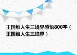 王国维人生三境界感悟800字（王国维人生三境界）