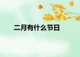 二月有什么节日