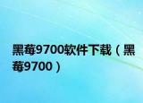 黑莓9700软件下载（黑莓9700）