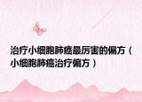治疗小细胞肺癌最厉害的偏方（小细胞肺癌治疗偏方）