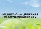 孩子叛逆厌学该怎么办（孩子厌学叛逆家长怎么办孩子叛逆期厌学家长怎么做）