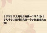 十字对十字太阳对月亮猜一个字介绍(十字对十字太阳对月亮猜一个字详细情况如何)