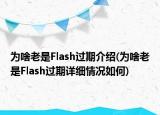 为啥老是Flash过期介绍(为啥老是Flash过期详细情况如何)