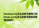 house(party怎么去除马赛克介绍 house party怎么去除马赛克详细情况如何)