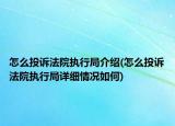怎么投诉法院执行局介绍(怎么投诉法院执行局详细情况如何)