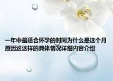 一年中最适合怀孕的时间为什么是这个月原因这这样的具体情况详细内容介绍