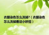 衣服染色怎么洗掉?（衣服染色怎么洗掉看这小妙招）