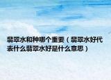 翡翠水和种哪个重要（翡翠水好代表什么翡翠水好是什么意思）
